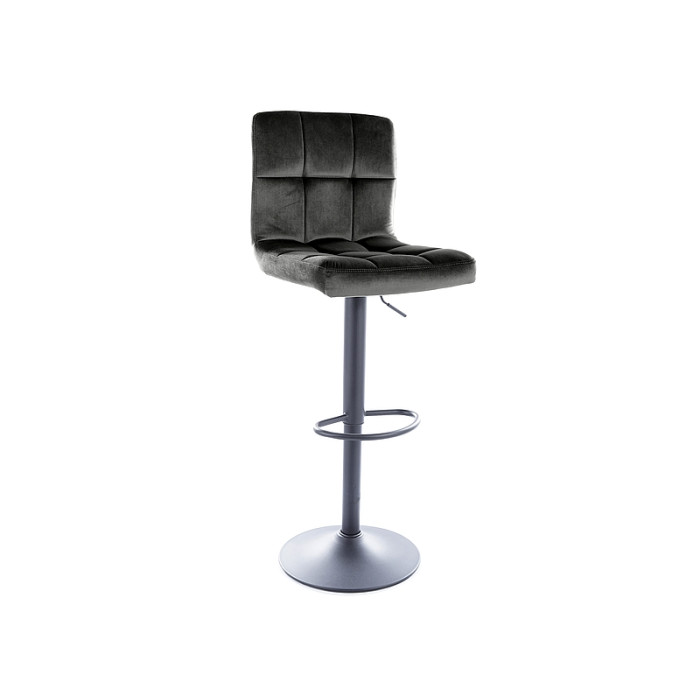 Silla de barra Juneau H-1 (Terciopelo/Patas negras)